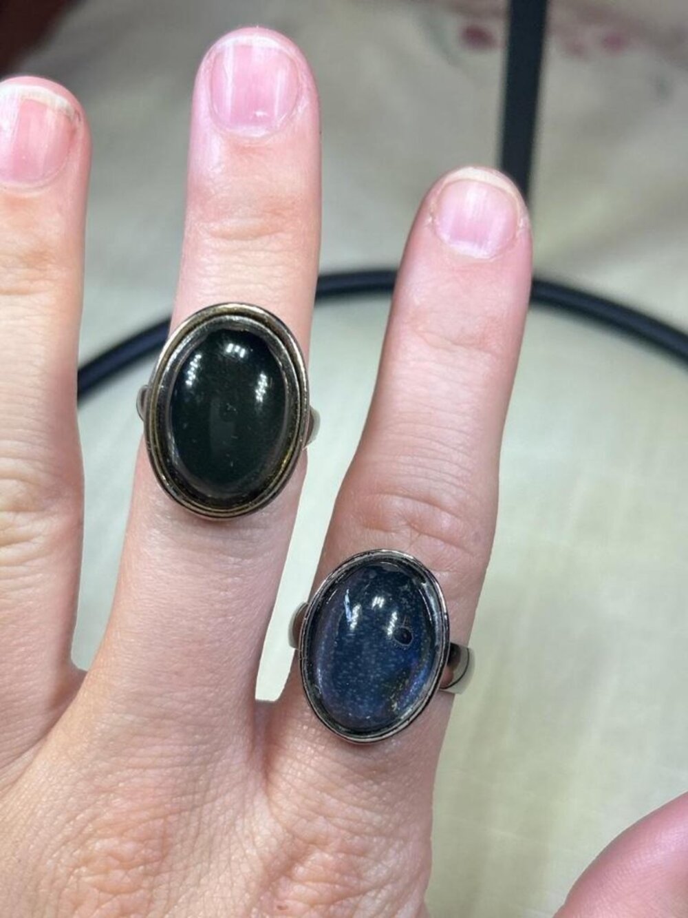 Silver Rings Set of 2 Size M